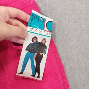 VTG 80s Gitano Corduroy Pants Magenta Pink NWT Limited Collection Size 16 COTTON